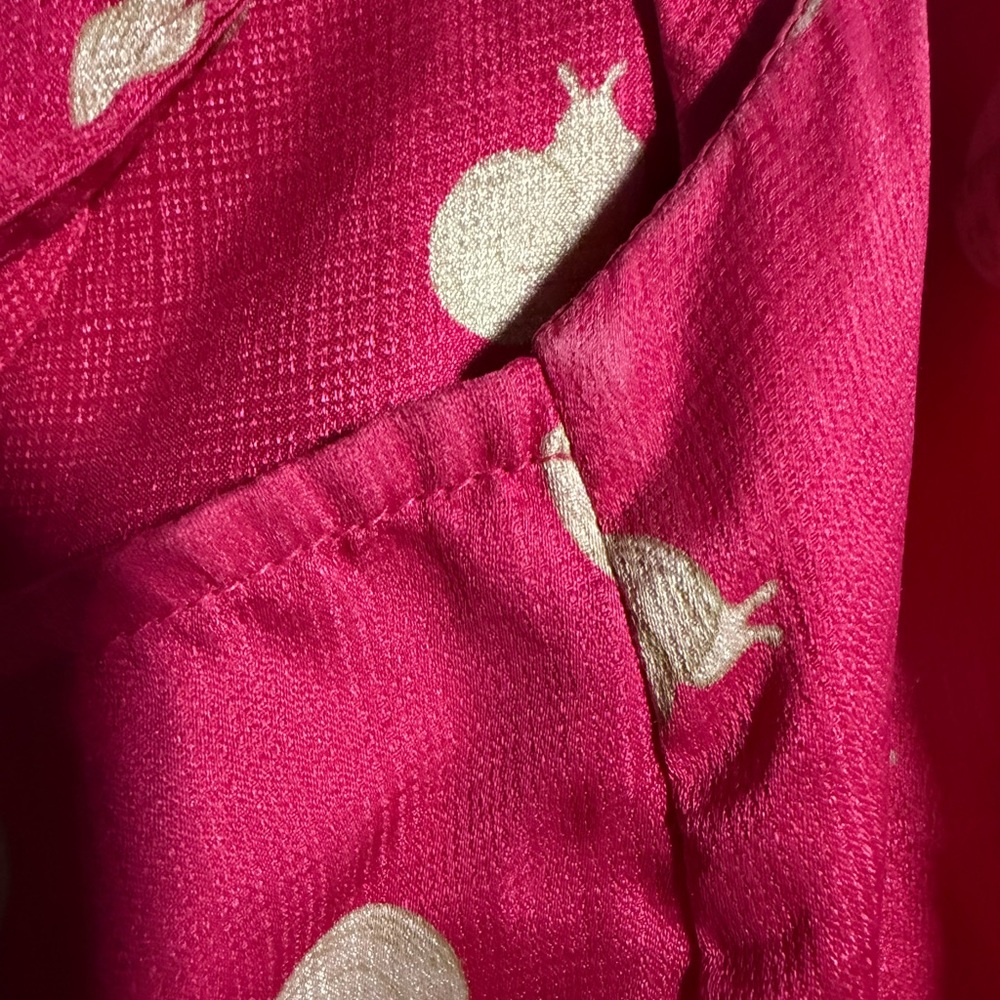 Anthropologie Postage Stamp Silk Blouse *flawed* Size 12 - Picture 12 of 13